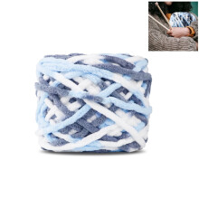 3Color Durable Chenille Chunky Yarn,0.22Lb Bulky Thick Fluffy Yarn for Knitting,Soft Material, Blanket Knitting Blanket Thread for DIY