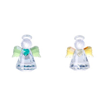 Glass Guardian Angel Figurine Set 2.68 inch 2 pcs