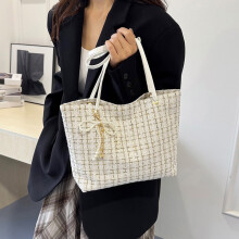 Sac bandoulière à carreaux en similicuir pour femme