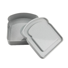 Boîtes à sandwich sans BPA - Réutilisables pour la préparation des repas et le déjeuner, étanches et empilables, au design élégant - Gris