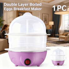 Electric Egg Cooker Boiler Maker Soft,Medium or Hard Boil,14 Egg Capacity Two Layer Egg Maker,Egg Steamer,With Automatic Shut Off,Noise Free