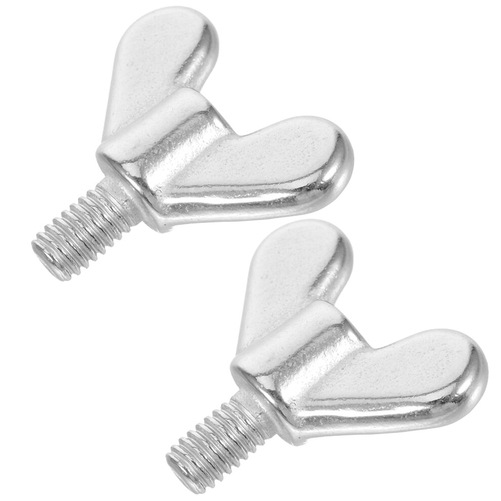Frcolor 2Pcs Stainless Steel Butterfly Screws With Wing Nuts Â Ideal For Flagpole Mounting & Furniture Assembly, Hand-Twist, Secure Fastening 9426043908133