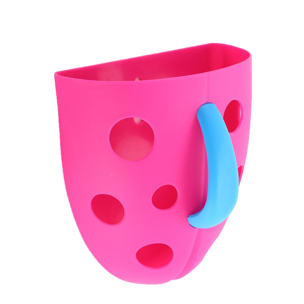 Multifunctional Bath Toy Storage Basket with Strong Suction Cup, 24x22x11.5cm, PP Material, Compatible with Bathroom Tile & Bathtub