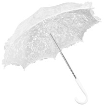 Decorative Umbrella White Lace Steel 1Pack 19In