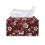 Floral PU Leather Tissue Box Cover with Snap Button – Rectangular Full-Coverage Design for Women, Compatible with Standard Tissue Boxes 1