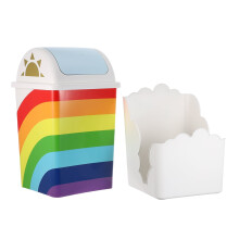 1Pc Trash Can Kids Design Plastic Use for Bathroom Household Users