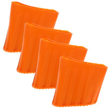 4 stuks siliconen antislipvoetjes voor ladders, voor stabiliteit en veiligheid op de vloer.