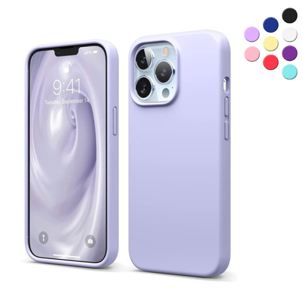 Silicone Case For Compatible With Iphone 13 Pro Max - Shock-Absorbent- Liquid Silicone Case Compatible With Iphone 13 Pro Max (6.7 Inch) Color Purple 9426043830380