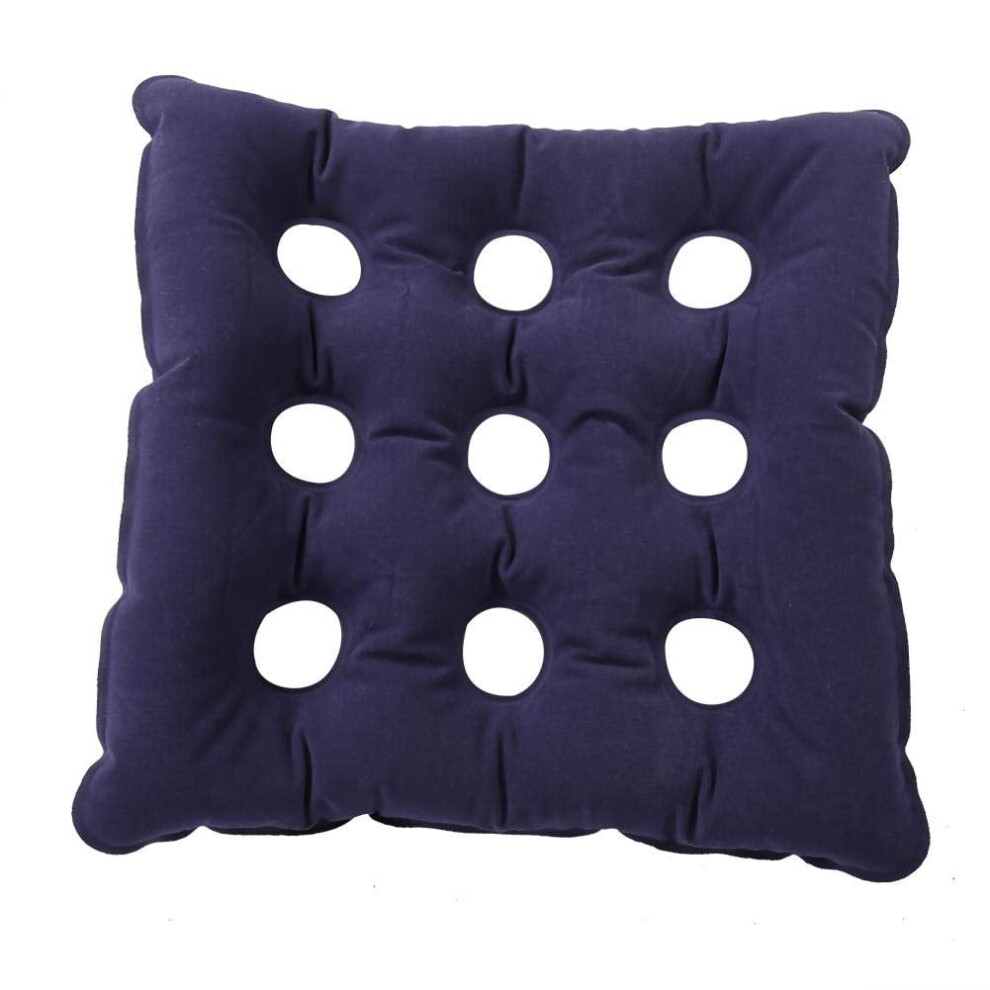Dark/Blue Inflatable Seat Cushions For Pressure Relief, Wheelchair Air Cushion For Bed Sore, Comfortable Waffle Pads, 18.9X18.9inch,