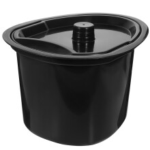 BESTONZON Wiadro dla osób starszych plastikowe czarne 1 szt.