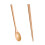 Ξύλινα chopsticks κουτάλι σετ κορεάτικα σερβίτσια επαναχρησιμοποιήσιμα κουτάλια με 1