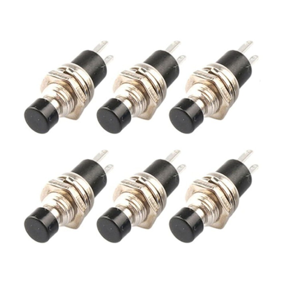 6Pcs Pbs-110 7Mm Round Button Momentary Self-Resetting Push Button Switch 9180435454959
