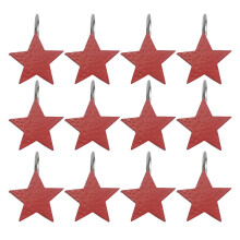 Lot de 12 crochets de rideau de douche en résine multicolore, crochets de rideau de salle de bain rouges pour la décoration intérieure