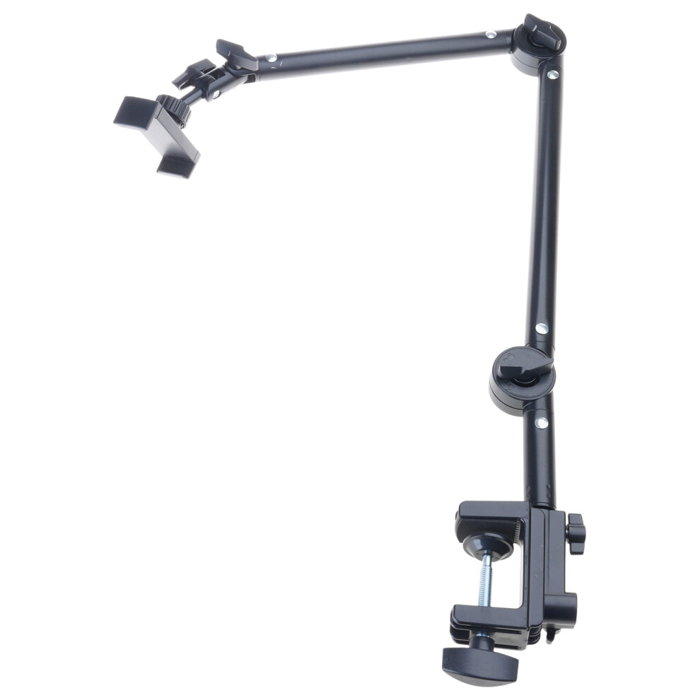 Tablet Phone Overhead Stand Height 360 Degree Adjustable Aluminum Clamp Desktop Stand For Cellphone Tablet 9009879525301