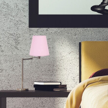 Abat-jour rétro en lin rose, design minimaliste pour lampes de bureau et appliques murales