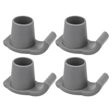 4 Pcs Walker Foot Pads Accessories for Folding with Wheels Skiing Tray Elder Silver