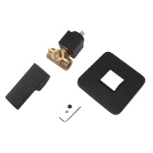 Copper Wall-Mount Shower Valve – 1-Handle Mixing Faucet, Matte Black, 5.5″5.5″3.15″, 1.83 lb, Compatible with Hand/Overhead/Tub Kits