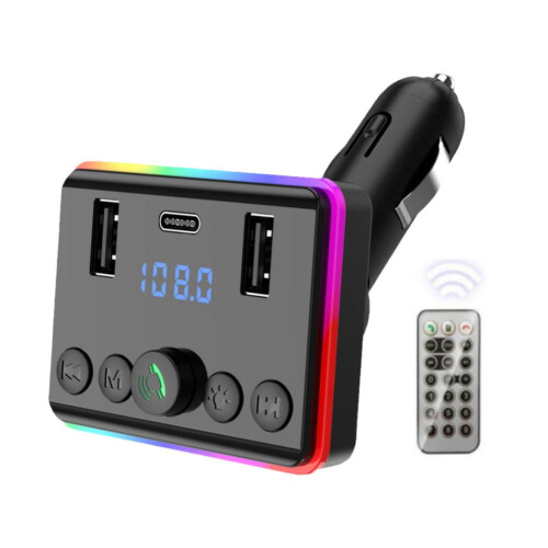 Car MP3 Bluetooth Transmitter with PD Type-C and Dual USB