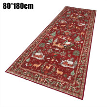 Christmas Runner Rug for Hallway, 2.6 x 5.9 Ft Washable Non-Slip Long Decorative Doormat for Entrance Kitchen Bathroom Bedroom Holiday Decor