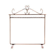 Soporte para joyas con forma de corazón vintage negro: organizador de pendientes y collares para pared o armario de ropa blanca, compatible con