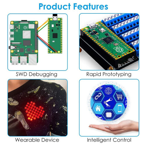 Screw Terminal Expansion Board,Screw Terminal Block Breakout Module Board with LED for Raspberry Pi