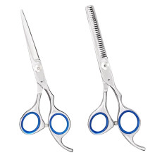Ensemble de ciseaux de coiffure professionnels - Ciseaux Ă effiler en acier inoxydable pour la coupe de cheveux Ă domicile, pour coiffeur/salon,