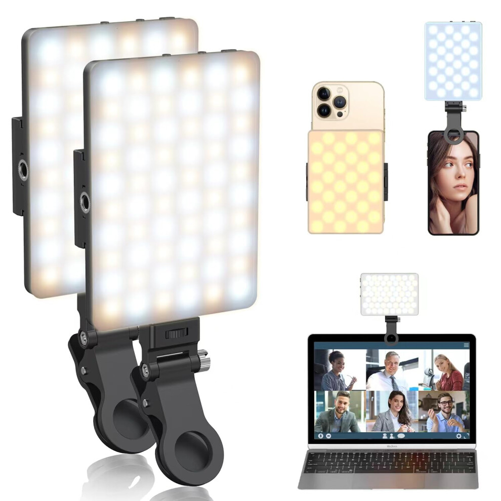 60-Led Selfie With Front/Back Clip, 3 Modes, 5000Mah, Compatible With Iphone, Ipad, Laptop, Tiktok, Makeup, Live Stream, Vlog Light 9405492464148