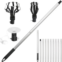 12 FT Light Bulb Changer for High Ceilings – with Basket & Suction Cup, Compatible with Standard Bulbs