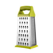 Râpe en acier inoxydable, râpe à fromage de 20 cm avec poignée, râpe à quatre faces manuelle, râpe de cuisine pour carottes, pommes de terre,
