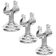 Stainless Steel Menu Stand Sleek Card Holder for Banquets Events 3Pcs