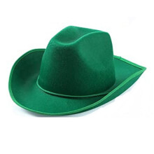 Nrmvnmi Western Cowboy & Cowgirl Hat Set Plain Felt Wide Brimmed Felt Cowgirl Party Hat Solid Color Hat With Drawstring For Men Women Clothes Party