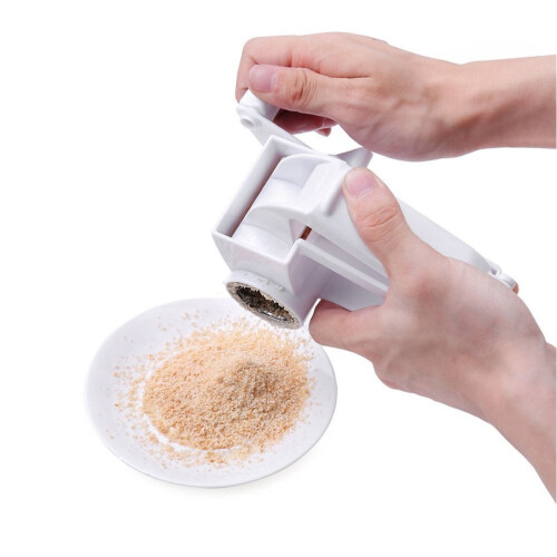 1Set Cheese Shredder Handheld Cheese Grinder White Plastic Stainless Steel Kitchen Use