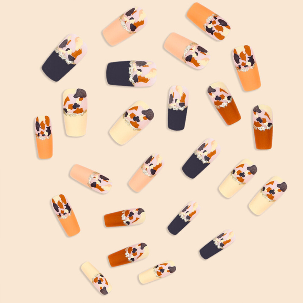 Dachuang Beauty (Jelly Glue Model) Frosted Graffiti Fake Nails, Chip-Proof, Salon Supply