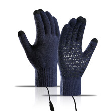 Heated Winter Gloves for Men Women Knit Touchscreen Fingers Unisex Warm Soft Electric Heating Gloves