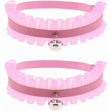 Women Leg Garter Goth Leather Garters Belt Punk Lace Elastic Thigh Garters Adjustable