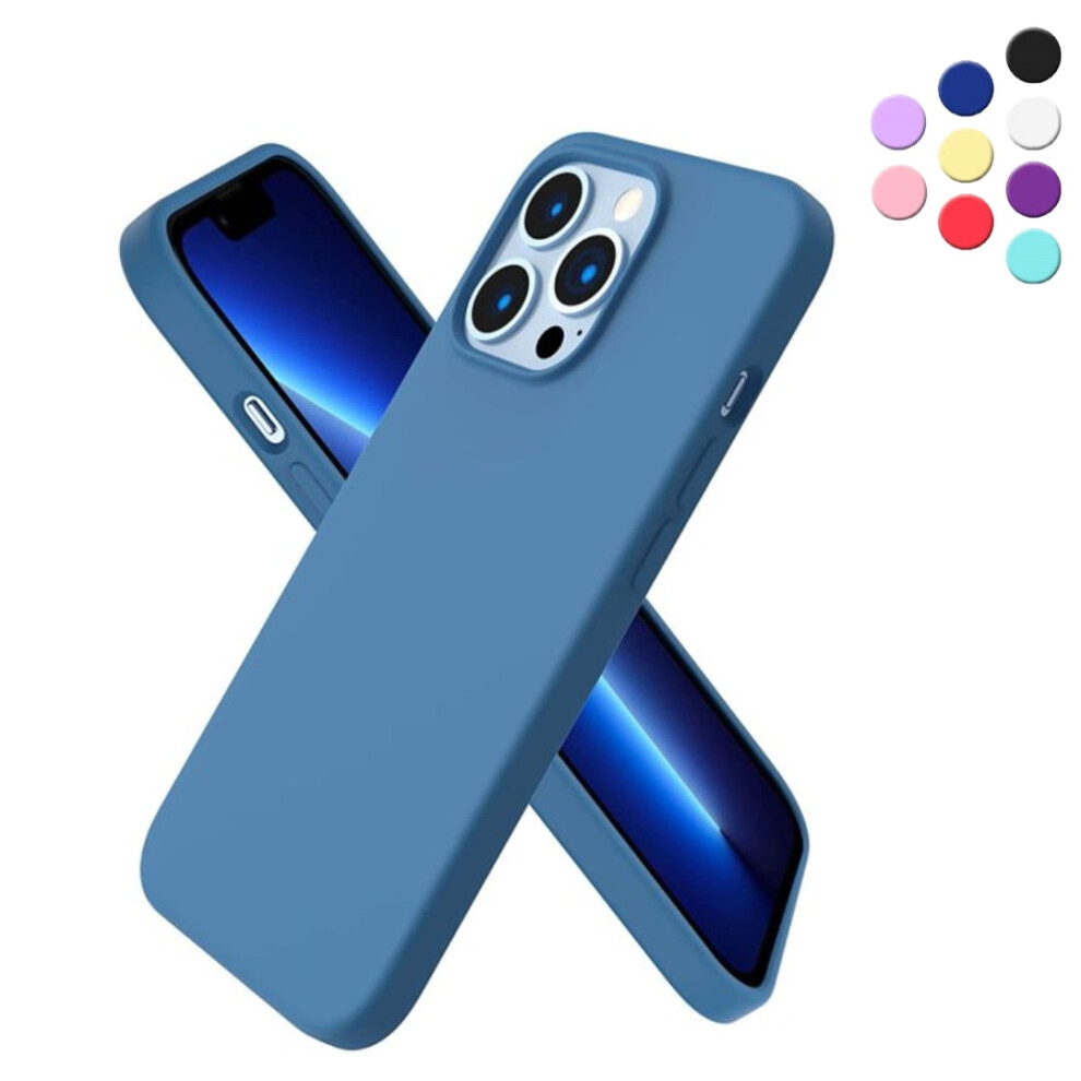 Silicone Case For Compatible With Iphone 13 Pro Max - Shock-Absorbent- Liquid Silicone Case Compatible With Iphone 13 Pro Max (6.7 Inch) Color Blue 9426043832889
