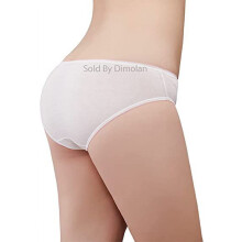 Women's Disposable Underwear for Travel-Hospital Stays- 100% Cotton Panties White(10pk)