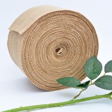 Natural Jute Burlap Ribbon 1.18" Wide – DIY Craft, Wedding, Gift Wrapping, Home Decor, Fall & Christmas Bows, Compatible with All Craft Projects