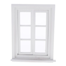 3PCS Miniature Windows Wooden European Dollhouse diy for Any Rooms Decoration 1/12 Scale