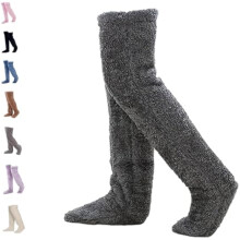 Goose down Knee Socks for Christmas, 2026 New Winter Warm Long Fuzzy Thigh High Socks, Soft Cozy Fuzzy Leg Warmers