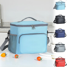 Sac à lunch isotherme 26 x 24 x 17 cm, grand sac thermique pour le bureau/l'école/les déplacements, tissu Oxford imperméable, fermeture