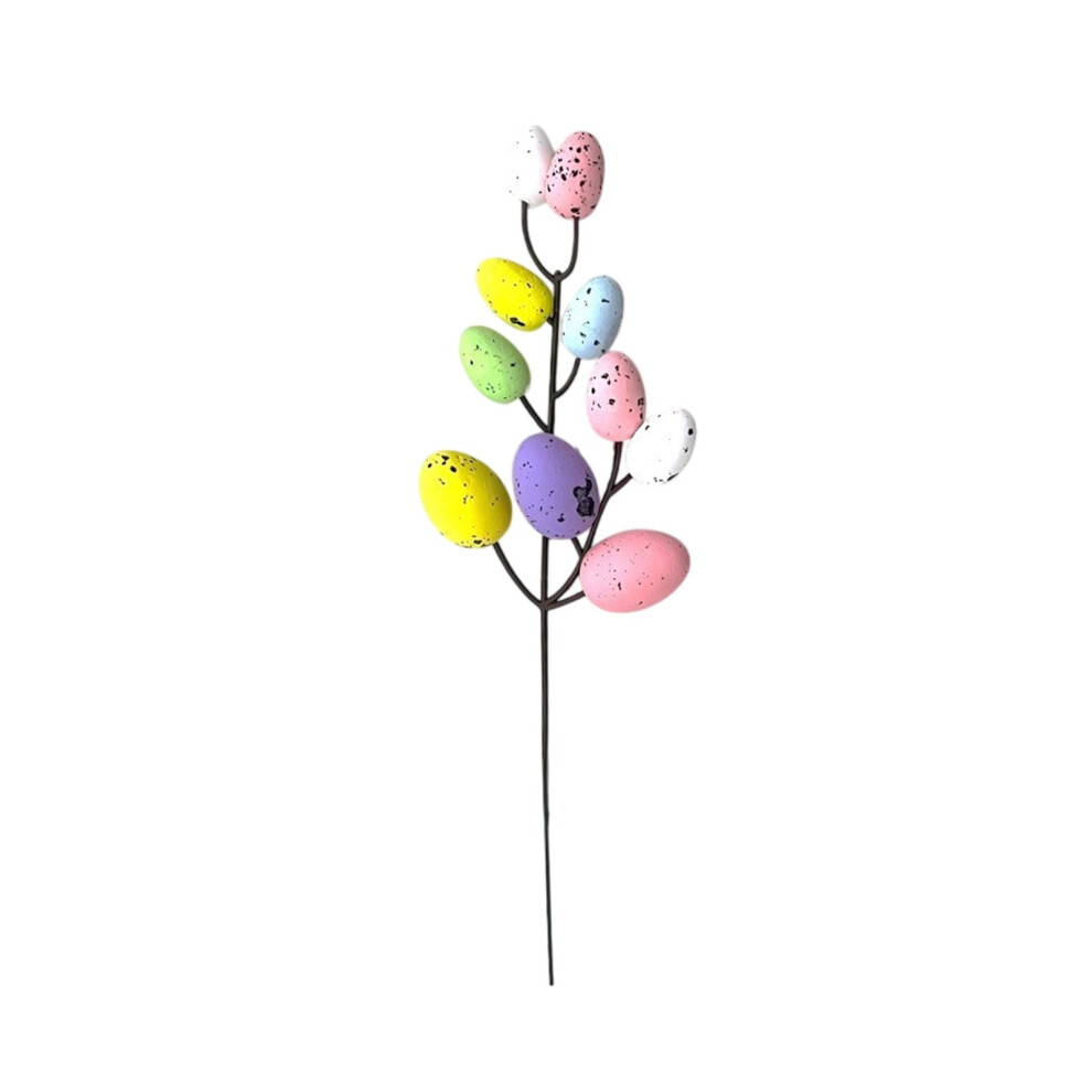 Artificial Easter Egg Stems Multicolour 28cm