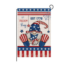 Decorazioni per il 4 luglio: bandiera da giardino americana, bifacciale in lino, bandiere patriottiche decorative per cortile, giardino e veranda.
