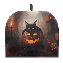Spooky Black Cat Tea Cozy for Teapot – Insulating, Dust-Proof with Hanging Loop, Halloween Decor, Compatible with Standard Teapots