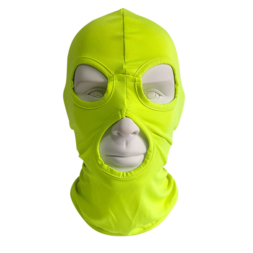 3 Holes Balaclava Ski Mask, Thin Three Holes Full Face Mask For Motorcycle Bike Hunting Cycling Cap Ski Free Size Green 9426043751913