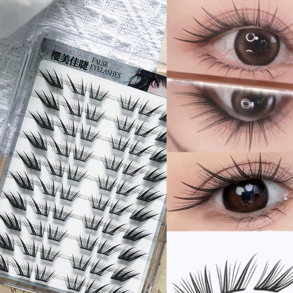 Reach-Tools (10 Rows 60 Clusters) Natural Soft False Eyelashes For Daily Wear