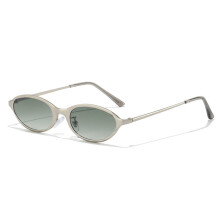 Retro Oval Frame Sunglasses Fashion Personalized Trendy Small Frame Sunglasses Punk Cat Eyes Sunshade Sun Protection Glasses