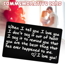 Metal Love Note Card 2x3.5in - Anniversary Gift