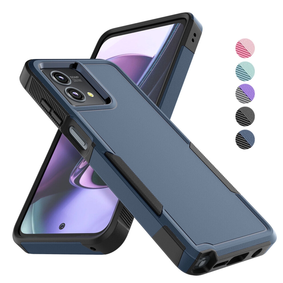 Motorola Moto G Stylus 5G 2023 Phone Case, Ebizware Shockproof Case Cover For Moto G Stylus 5G 2023, Heavy Duty Armor Full Body Protective Case - Blue 9426043866181