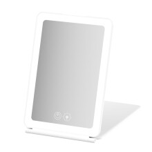 Portable LED Makeup Mirror with 3X Magnifier, Touch Control, 3 Color Temp, Dimmable, Type-C Rechargeable, Compatible with USB-C